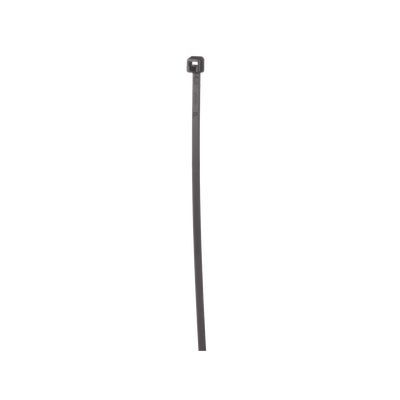 Cincho de Nylon 6.6 de Bloqueo, 203 mm largo x 2.5mm ancho, Color Negro, Exterior Resistente a Rayos UV, Paquete de 100pz