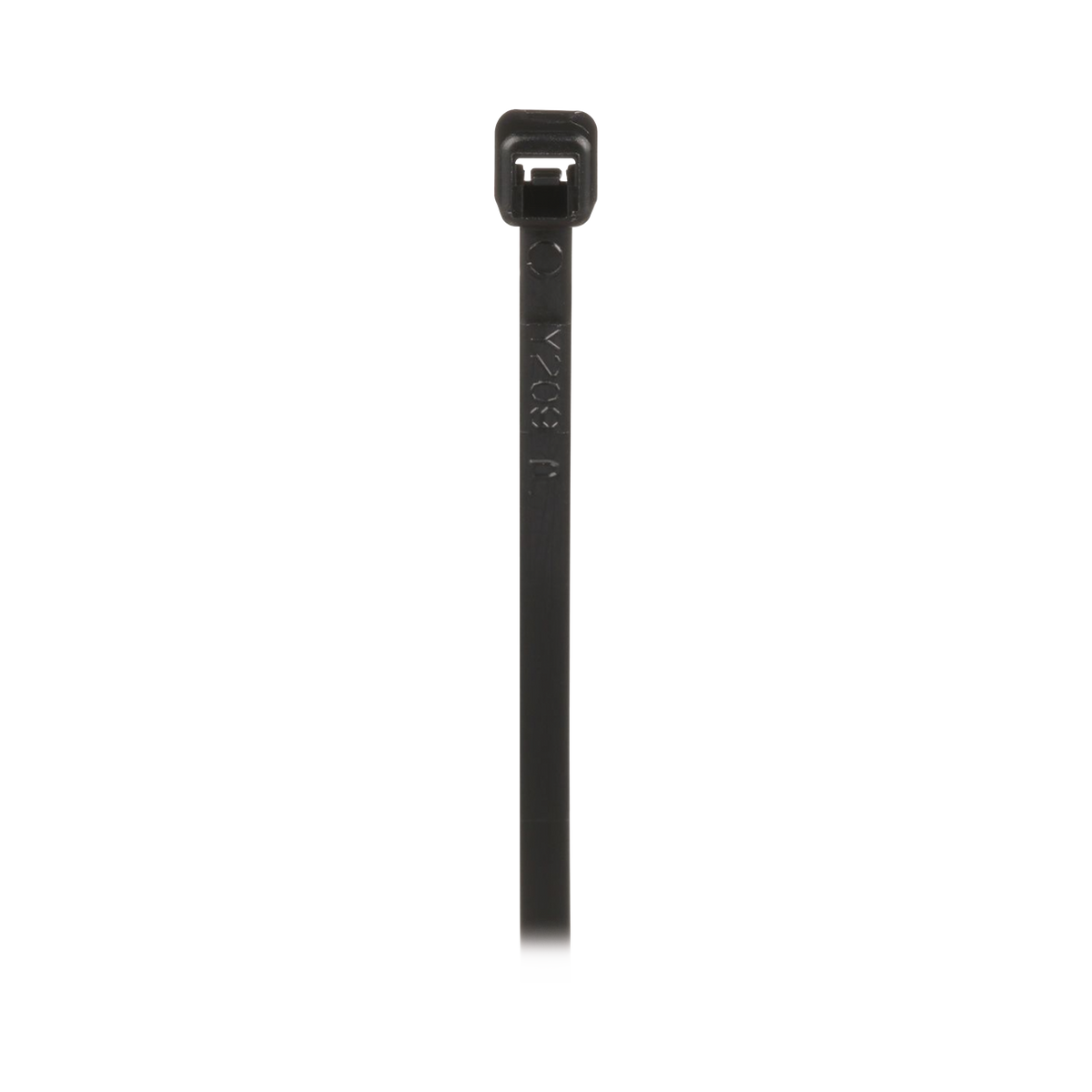Cincho de Nylon 6.6 de Bloqueo, 203 mm largo x 2.5mm ancho, Color Negro, Exterior Resistente a Rayos UV, Paquete de 1000pz