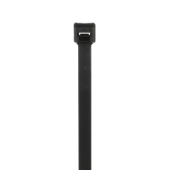 Cincho de Nylon 6.6 Pan-Ty, 368mm largo x 7.6mm ancho, Color Negro, Exterior Resistente a Rayos UV, Paquete de 100pz