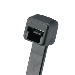 Cincho de Nylon 6.6 Pan-Ty, 368mm largo x 7.6mm ancho, Color Negro, Exterior Resistente a Rayos UV, Paquete de 100pz