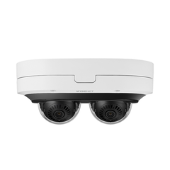 Camara IP Multi-sensor Multi-direccional / 2 Canales de 2MP / incluye Lentes motorizados de 3.54 a 6.69mm / H.265 + WiseStream II / WDR 120dB / Exterior IP67 / IK10 / NEMA4X