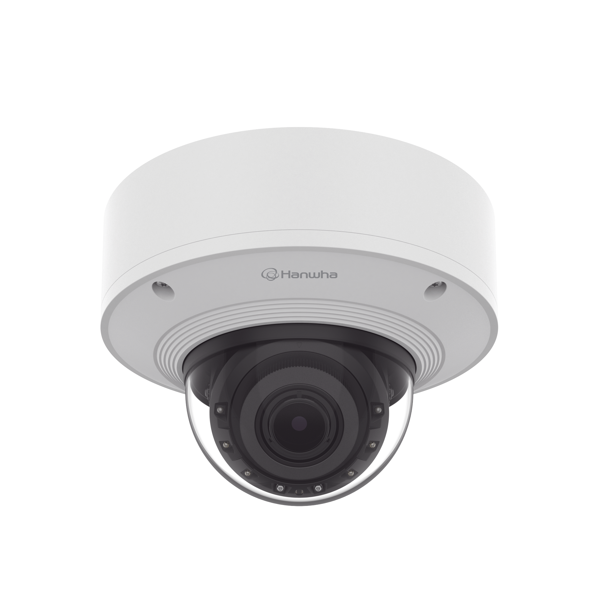 Cámara Domo 2MP Solid EDGE / Wisenet WAVE embebido / Antivandalica / Lente Motorizado de 4.38  A 9.33mm / P-Iris / WDR 120dB / 2TB SSD / IP66, IP67, IK10+, NEMA4X, IP6K9K