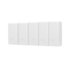 5 Unidades del Adaptador PoE Ubiquiti de 24 VDC, 0.5 A con puerto Gigabit, color blanco