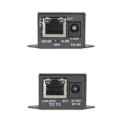 Kit de Extensor PoE/PoE+, Hasta 610 Metros (2000 ft) con Cable Cat5e o Cat6, 10/100Mbps, Incluye Transmisor, Receptor y Fuente de Alimentación