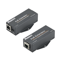 Kit de Extensor PoE/PoE+, Hasta 610 Metros (2000 ft) con Cable Cat5e o Cat6, 10/100Mbps, Incluye Transmisor, Receptor y Fuente de Alimentación