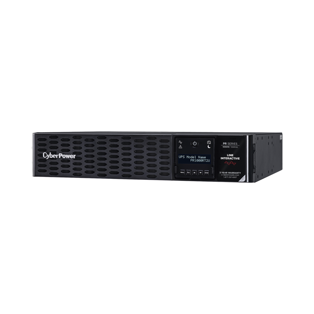 UPS de 1000 VA /1000 W, Topología Línea Interactiva, Entrada 120 Vca NEMA 5-15P, Onda Senoidal Pura, Torre o Rack 2 UR, Con 8 Tomas NEMA 5-15R