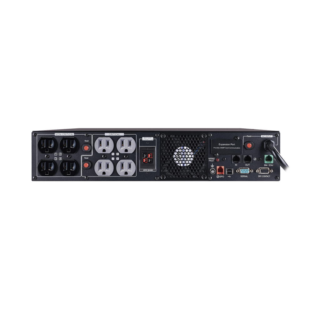 UPS de 1000 VA/1000 W, Topología Línea Interactiva, Entrada 120 Vca NEMA 5-15P, Onda Senoidal Pura, Torre o Rack 2 UR, Con 8 Tomas NEMA 5-15R