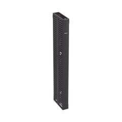 Organizador Vertical PatchRunner™, Doble (Frontal y Posterior), Para Rack Abierto de 45 Unidades, 6in de Ancho, Color Negro
