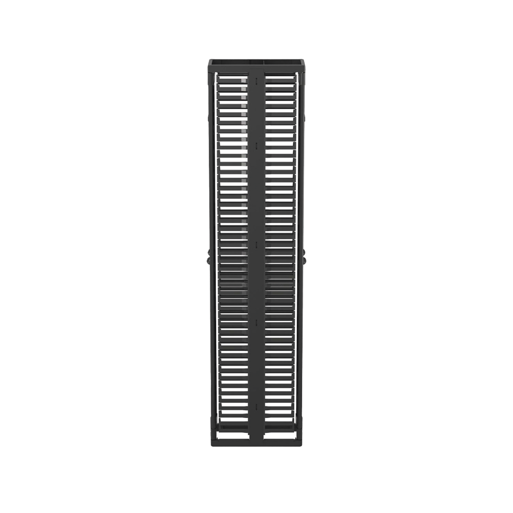 Organizador Vertical PatchRunner™, Doble (Frontal y Posterior), Para Rack Abierto de 45 Unidades, 10in de Ancho, Color Negro