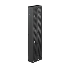 Organizador Vertical PatchRunner™, Doble (Frontal y Posterior), Para Rack Abierto de 45 Unidades, 10in de Ancho, Color Negro