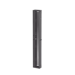 Organizador Vertical PatchRunner™, Sencillo (Solo Frontal), Para Rack Abierto de 45 Unidades, 6 in de Ancho, Color Negro