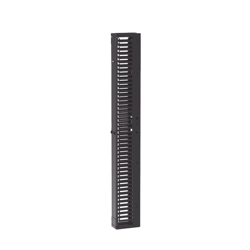 Organizador Vertical PatchRunner™, Sencillo (Solo Frontal), Para Rack Abierto de 45 Unidades, 6 in de Ancho, Color Negro