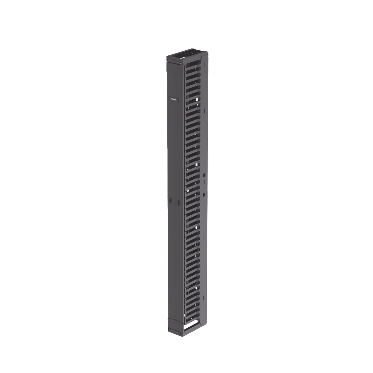 Organizador Vertical PatchRunner™, Sencillo (Solo Frontal), Para Rack Abierto de 45 Unidades, 6 in de Ancho, Color Negro