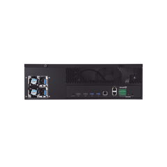 NVR de 64 canales /  Hasta 32 MP / H.265 & Wisestream / Procesamiento 400 Mbps / 3 Puertos de Red / Raid 5-6 / 16 bahias para disco duro (no incluidos)
