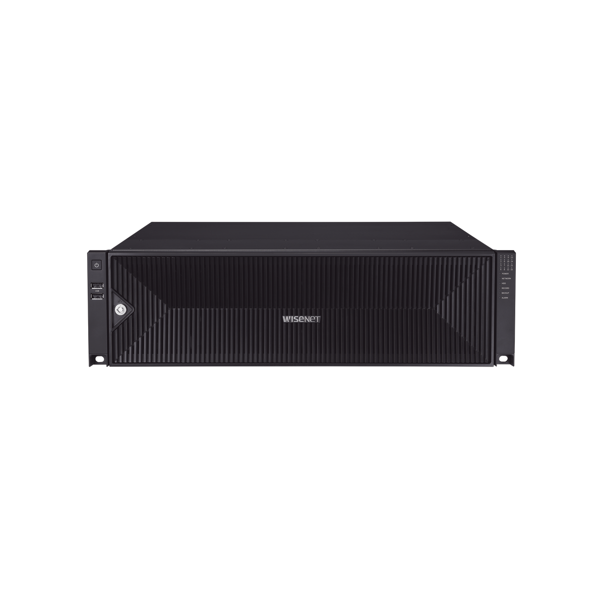 NVR de 64 canales /  Hasta 32 MP / H.265 & Wisestream / Procesamiento 400 Mbps / 3 Puertos de Red / Raid 5-6 / 16 bahias para disco duro (no incluidos)