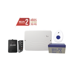 Kit de Panel de Alarma Híbrido 4G LTE con botón de Pánico y Detección de Caídas Inalámbrico, Incluye SIM con 2 años de Datos y APP Gratis