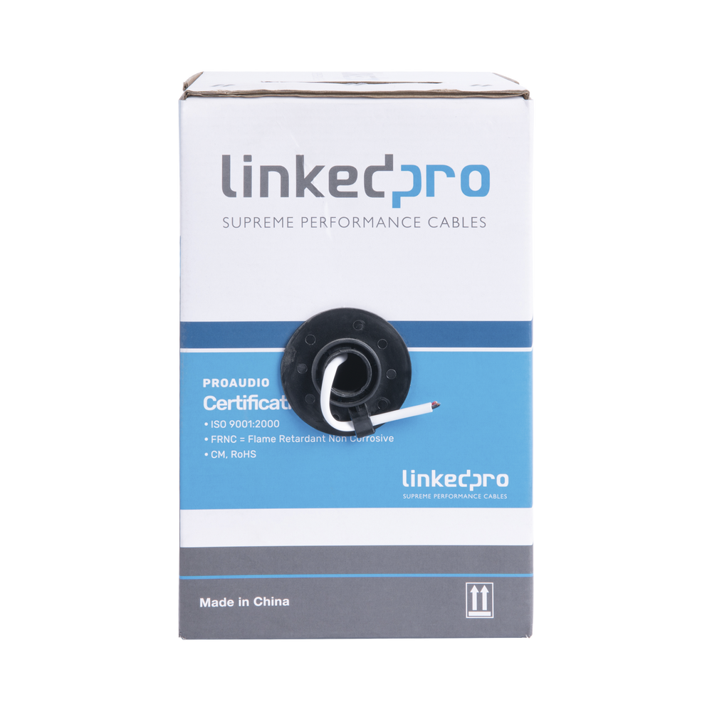 Cable para Audio Profesional de 2 Conductores Calibre 18 para Aplicaciones de Audio y Automatización Bobina de 152 Metros (500 Pies)