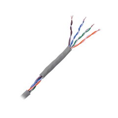 Cable Cat5e de Alto Rendimiento, con Certificaciones ETL, UL, Color Gris, de 100 Metros (328 Pies) para Aplicaciones en CCTV, Redes de Datos. Uso Interior.