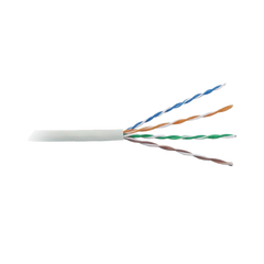 Cable Cat5e de alto rendimiento certificaciones ETL, UL,  de 500 ft ( 152.5 m ) de color Blanco, para aplicaciones en video vigilancia, redes de datos. Uso Interior.