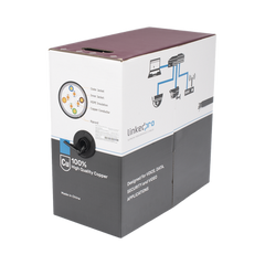Bobina de Cable UTP 305 m, Cat5e Con DOBLE FORRO, para Exterior, CLIMAS EXTREMOS, Color Negro