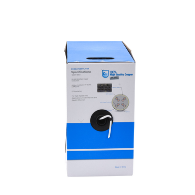 Bobina de Cable UTP Cat5e Exterior 305 Metros, Sin Blindar (UTP), Blanco, UL