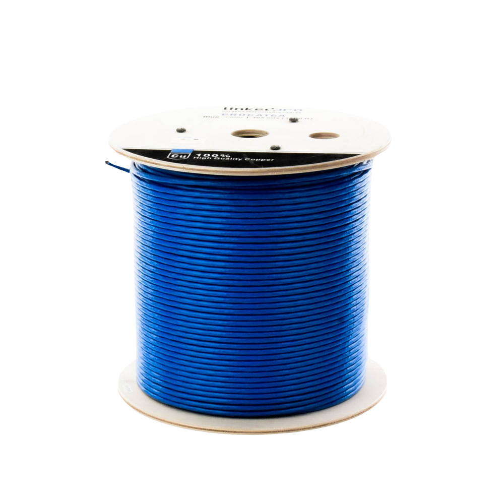 Bobina de Cable U/UTP Cat6A de 305 Metros (1000 Pies), Color Azul, CM, Soporta 10G-BaseT para Transmisión de Frecuencias de Hasta 500MHz, UL