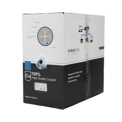 Bobina de Cable U/UTP Cat6A de 305 Metros (1000 Pies), Color Azul, CMR, Soporta 10G-BaseT para Transmisión de Frecuencias de hasta 500MHz, UL