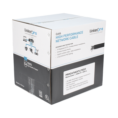 Bobina de Cable UTP 305 m, Cat6 Con DOBLE FORRO, para Exterior, CLIMAS EXTREMOS, Color Negro