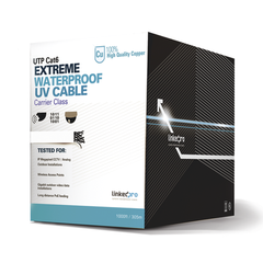 Bobina de Cable UTP Cat6 Exterior 305 Metros, Sin Blindar (UTP), Blanco, UL