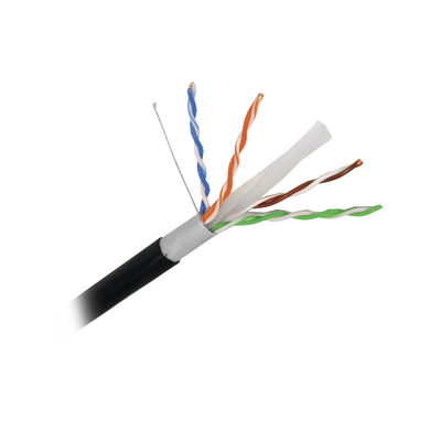 Cable Cat6+ CALIBRE 23, UTP, Intemperie con GEL DOBLE CHAQUETA, ETL, UL, color negro de 305 Metros, para Climas EXTREMOS