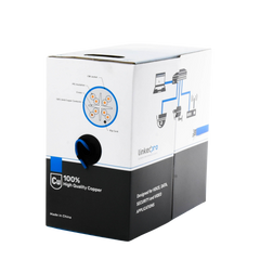 Bobina de Cable de 305 Metros (1000 Pies) Cat6+, CM, Calibre 23 Alto Rendimiento, ETL, UL, Color Azul, Super Flexible, para Aplicaciones de Video Vigilancia, Video HD, y Redes de Datos. Uso Interior.