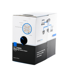 Bobina de cable de 305 metros Cat6+, CM, CALIBRE 23 ALTO RENDIMIENTO, ETL,UL, color azul, super flexible, para aplicaciones de video vigilancia, video HD, y redes de datos. Uso interior.