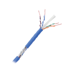 Bobina de cable de 305 metros Cat6+, CM, CALIBRE 23 ALTO RENDIMIENTO, ETL,UL, color azul, super flexible, para aplicaciones de video vigilancia, video HD, y redes de datos. Uso interior.