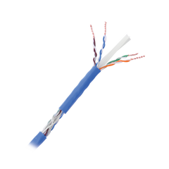 Bobina de Cable de 152.5 Metros (500 Pies) Cat6+ Calibre 23 Alto Desempeño, Super Flexible, UL, Color Azul, para Aplicaciones de Video Vigilancia, HD, y Redes de Datos. Uso Interior.