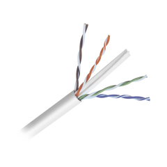 Bobina de Cable de 305 Metros (1000 Pies) de Cable Cat6 de Alto Desempeño, Super Flexible, UL, Cobre, Color Blanco, para Aplicaciones de Video Vigilancia y Redes de Datos