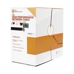 Bobina de cable de 152.5 Metros Cat6+ CALIBRE 23 ALTO DESEMPEÑO, super flexible, UL, color Azúl, para aplicaciones de video vigilancia, HD, y redes de datos. Uso interior.