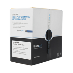 Bobina de cable de 305 metros Cat6+, CMR, CALIBRE 23 ALTO RENDIMIENTO, ETL,UL, color azul, super flexible, para aplicaciones de video vigilancia, video HD, y redes de datos. Uso interior.