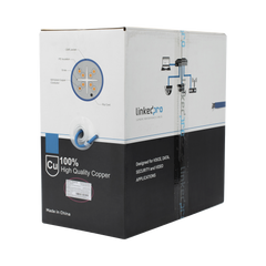 Bobina de Cable de 305 Metros (1000 Pies) Cat6+, CMR, Calibre 23 Alto Rendimiento, ETL, UL, Color Azul, Super Flexible, para Aplicaciones de Video Vigilancia, Video HD, y Redes de Datos. Uso Interior.