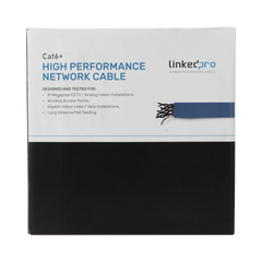 Bobina de Cable de 305 Metros (1000 Pies) Cat6+ Blindado F/UTP, CM, Calibre 23 Alto Rendimiento, ETL, UL, Color Azul, Super Flexible, para Aplicaciones de Video Vigilancia, Video HD, y Redes de Datos. Uso Interior.
