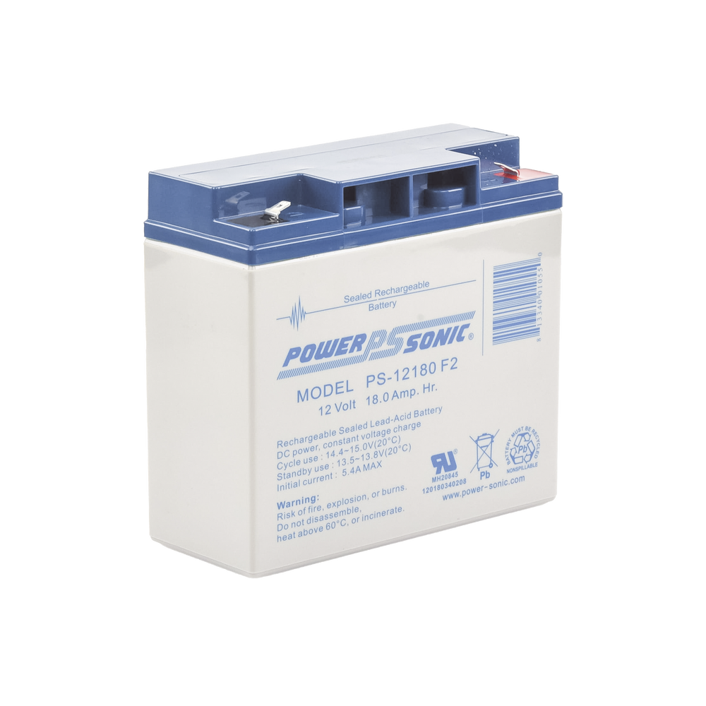 Batería 12V, 18AH, Para Respaldo, Tecnologías AGM/VRLA, Diseño De Vida Útil 5 Años, Terminales Tipo F2, Listada UL, Libre De Mantenimiento