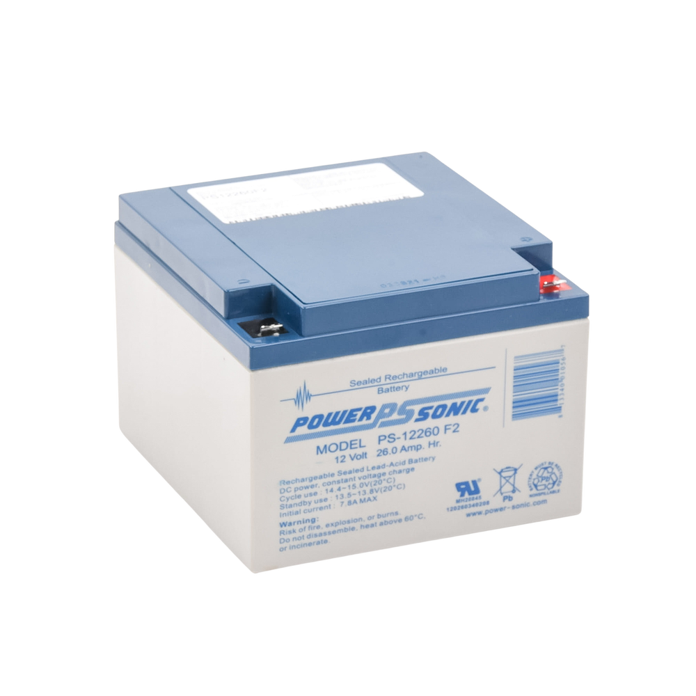 Batería 12V, 26AH, Para Respaldo, Tecnologías AGM/VRLA, 5 Años Vida Útil, Terminales F2, Reconocida UL