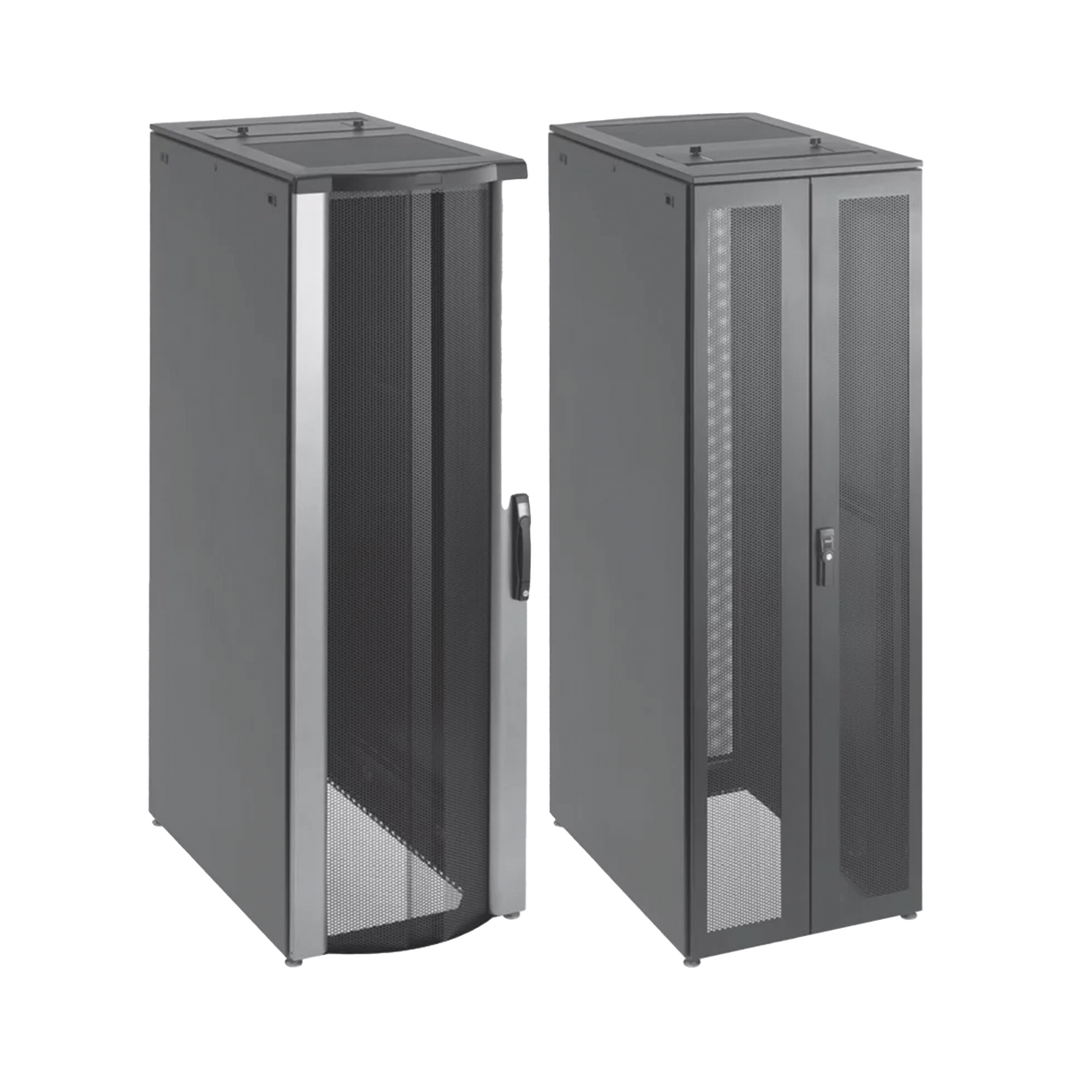 Gabinete de Telecomunicaciones de 42 UR ProLine FloTek, 600 mm de Ancho, 1000 mm de Profundidad, Color Negro