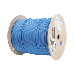 Bobina de Cable Blindado S/FTP de 4 Pares, Cat7, Inmune a Ruido e Interferencias, LSZH (Bajo Humo, Cero Halógenos), Color Azul, Bobina de 500 Metros (1640 Pies)