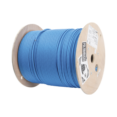 Bobina de Cable Blindado S/FTP de 4 pares, Cat7, Inmune a Ruido e Interferencias, LSZH (Bajo humo, Cero Halógenos), Color Azul, Bobina de 500 m