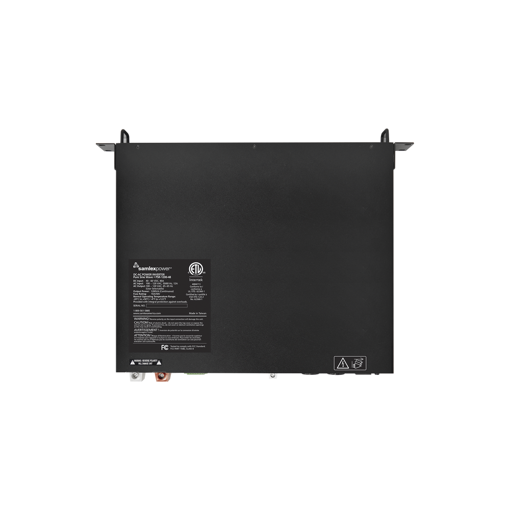 Inversor de corriente Onda Pura Montaje en rack 1200W, 48 Vcc- 120 VCA, 50/60 Hz