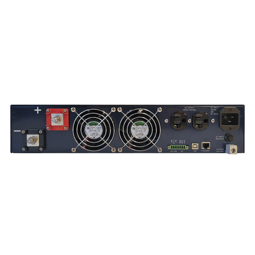 Inversor de corriente Onda Pura Montaje en Rack 2200W, 48 Vcc- 120 VCA, 50/60 Hz