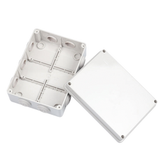 Caja Derivación-Conexión de Plástico (140 X 190 X 76 mm) con 10 Glándulas de Goma. Para Instalaciones Comerciales, Residenciales e Industriales. Incluye Tornillería para su Tapa. Funciona También como Registro.