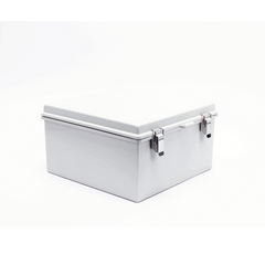 Gabinete de Plástico ABS, Uso en Intemperie ip66 (300 x 300 x 180 mm) Cierre por Broche Inoxidable y Permite Cerrado con Candado y Llave (Perno 5mm) No Incluido
