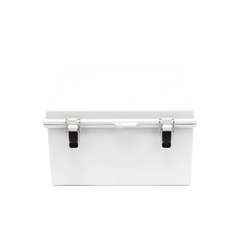 Gabinete de Plástico ABS, Uso en Intemperie ip66 (300 x 300 x 180 mm) Cierre por Broche Inoxidable y Permite Cerrado con Candado y Llave (Perno 5mm) No Incluido