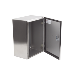 Gabinete de Acero Inoxidable IP66 Uso en Intemperie (300 x 400 x 200 mm) con Placa Interna Galvanizada.